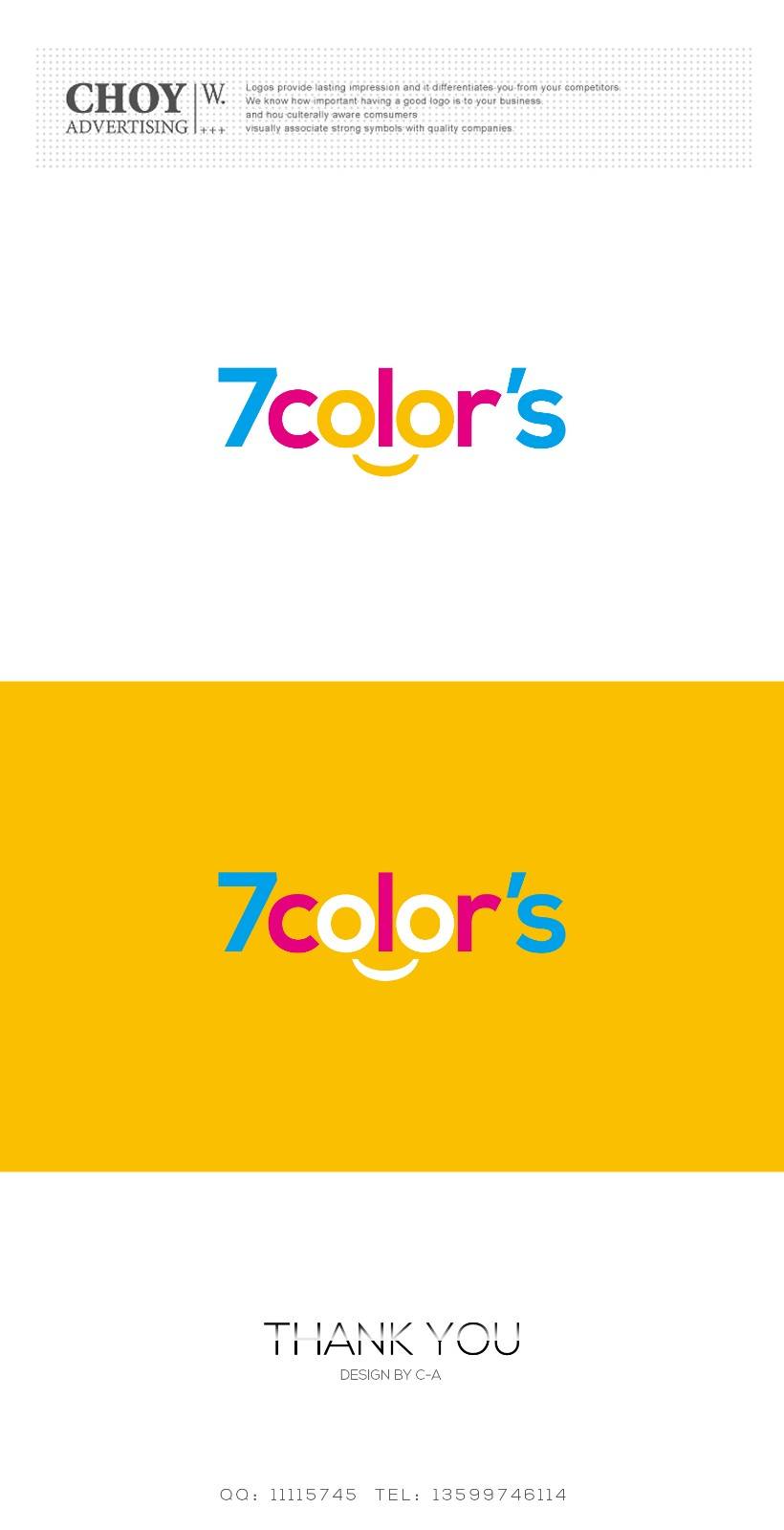 护理福祉服务公司logo设计！ 公司名 7color’s