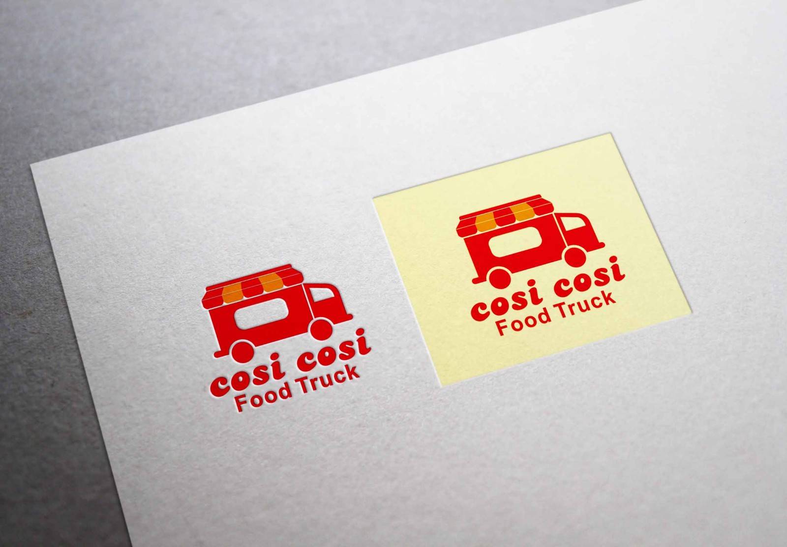 流动餐车logo设计！